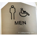Signe de braille des toilettes de salle de bain